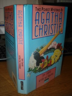 Christie, Agatha. 'The Clocks' and 'After the Funeral'.  Special hardcover book with dustjacket, published in 1990 for WHSmith, 346 pages. ISBN 0002237172. Condition: very good. Price &pound;3.99 (not including p&p-specified when you buy!)